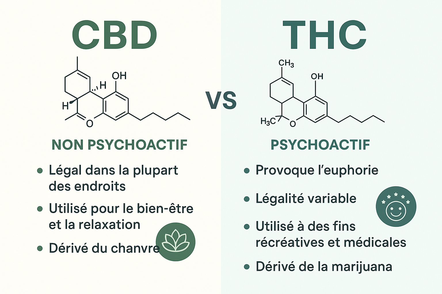 🌿 CBD vs THC : quelles différences ?